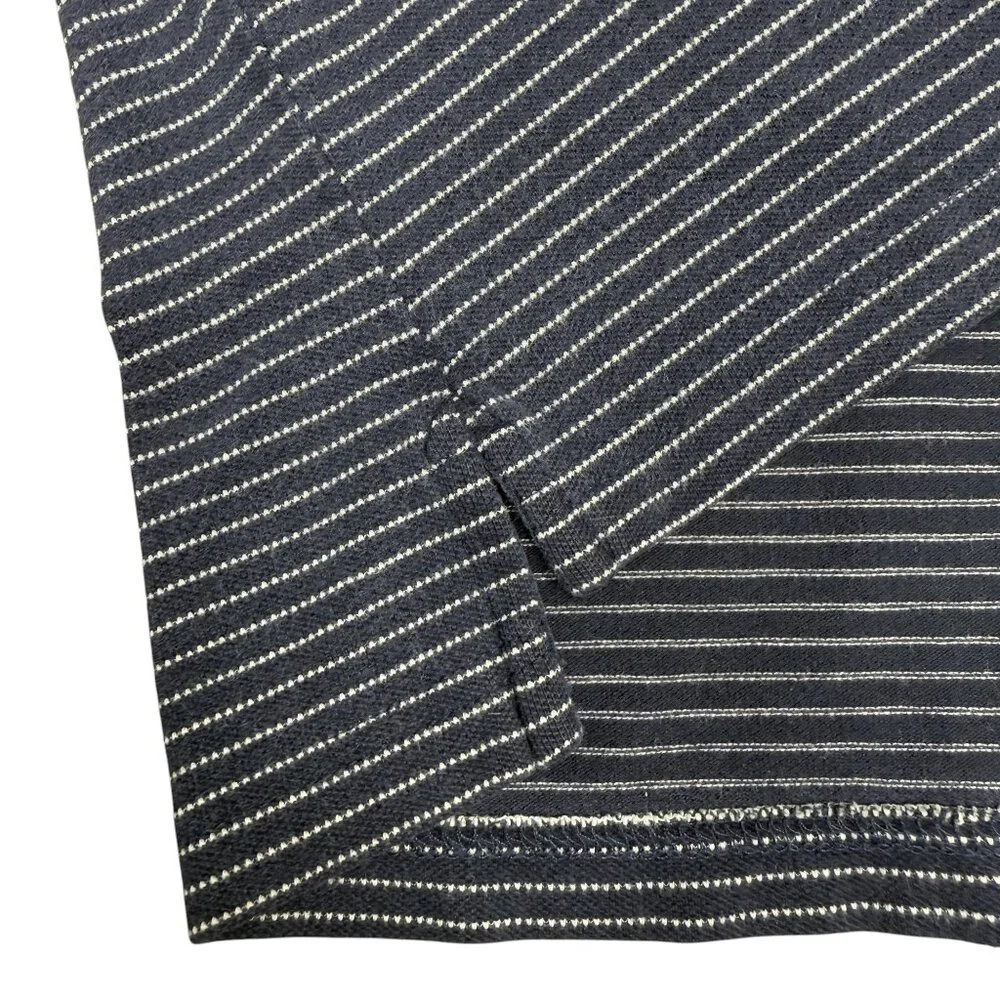 Men's J. CREW Stretch Piqué Polo‎ Shirt in Navy Stripe J6922- Size M